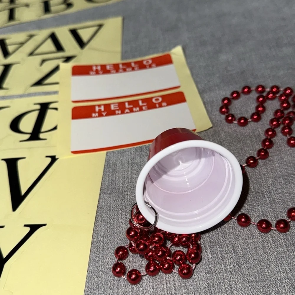 Amscan Greek Life Kit with Red Shot Glass Necklace